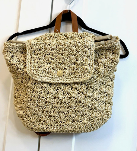 Roxy beige crochet straw - roxy,